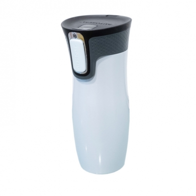 Contigo Thermotrinkflasche Autoseal West Loop Edelstahl 470ml (tropffrei, hält stundenlang kalt/heiss) polarweiss